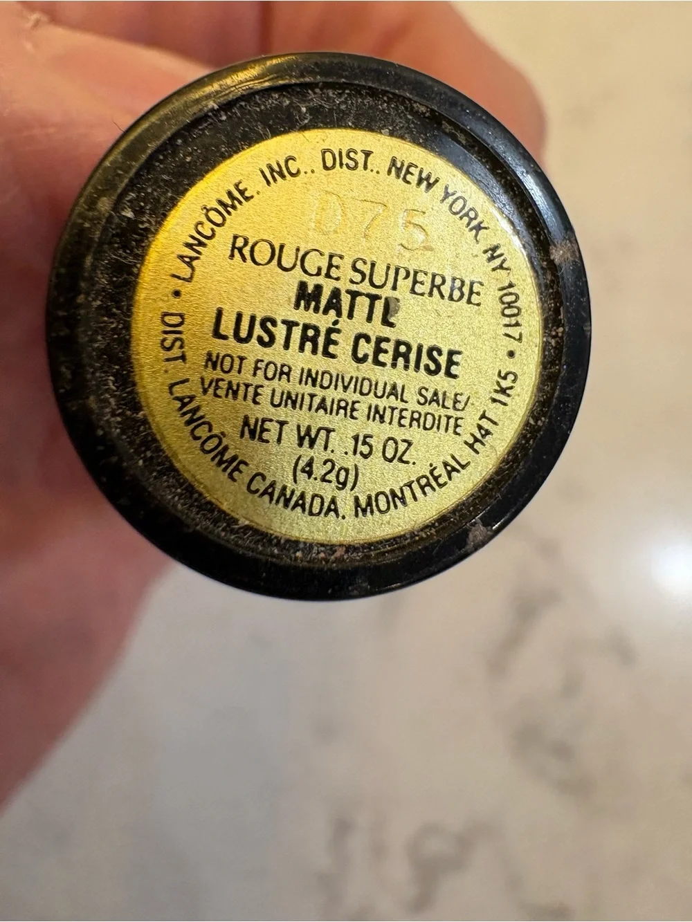 Lancome rouge superbe Rich Matte Luster Cerise lipstick